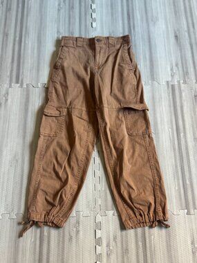 Old Navy Women's Brown High-Waisted Balloon Cargo Pants